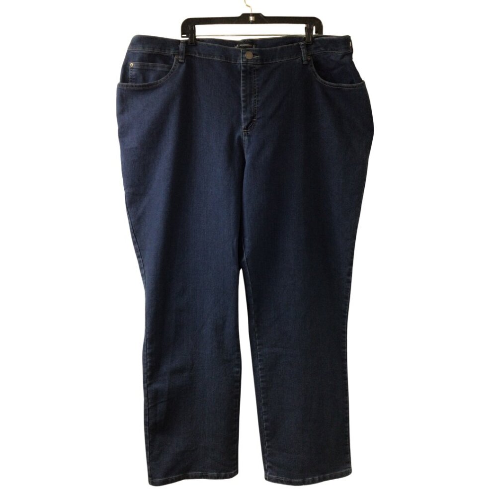 NWT Lee Jeans Women’s 26W Long Blue Straight Leg Dark Wash 26 W Relaxed Fit